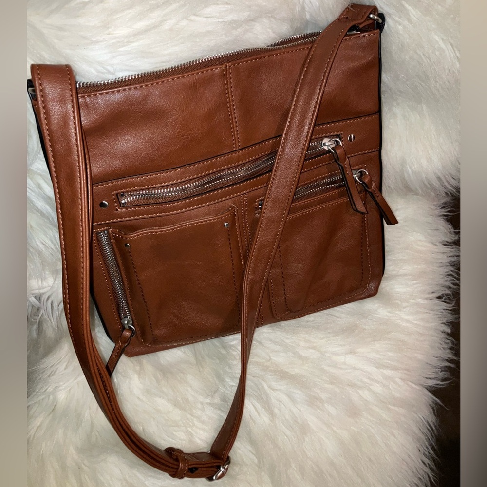 Brown Leather Crossbody Bag